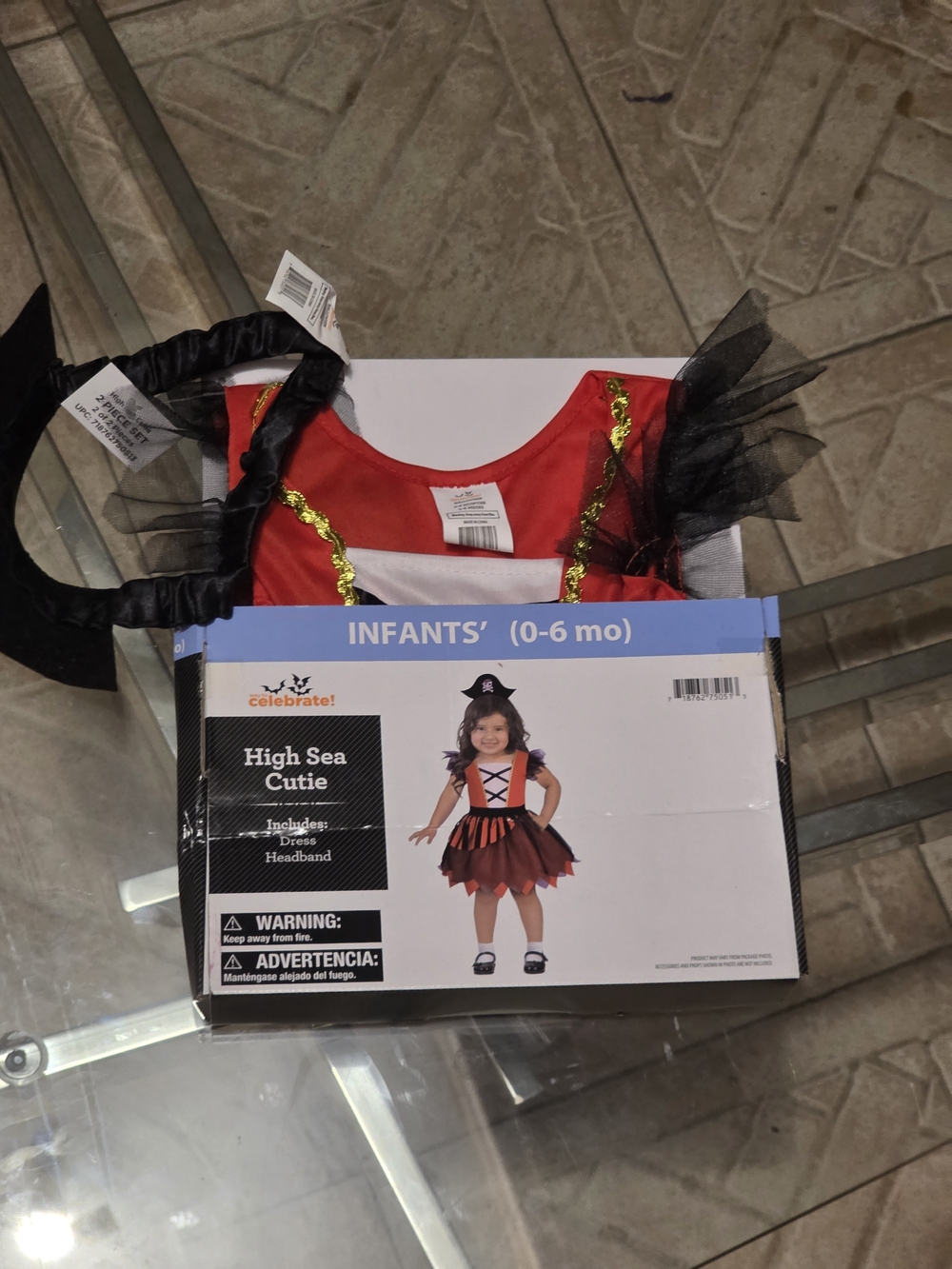 High Sea Cutie Infant Pirate Costume - Red & Black